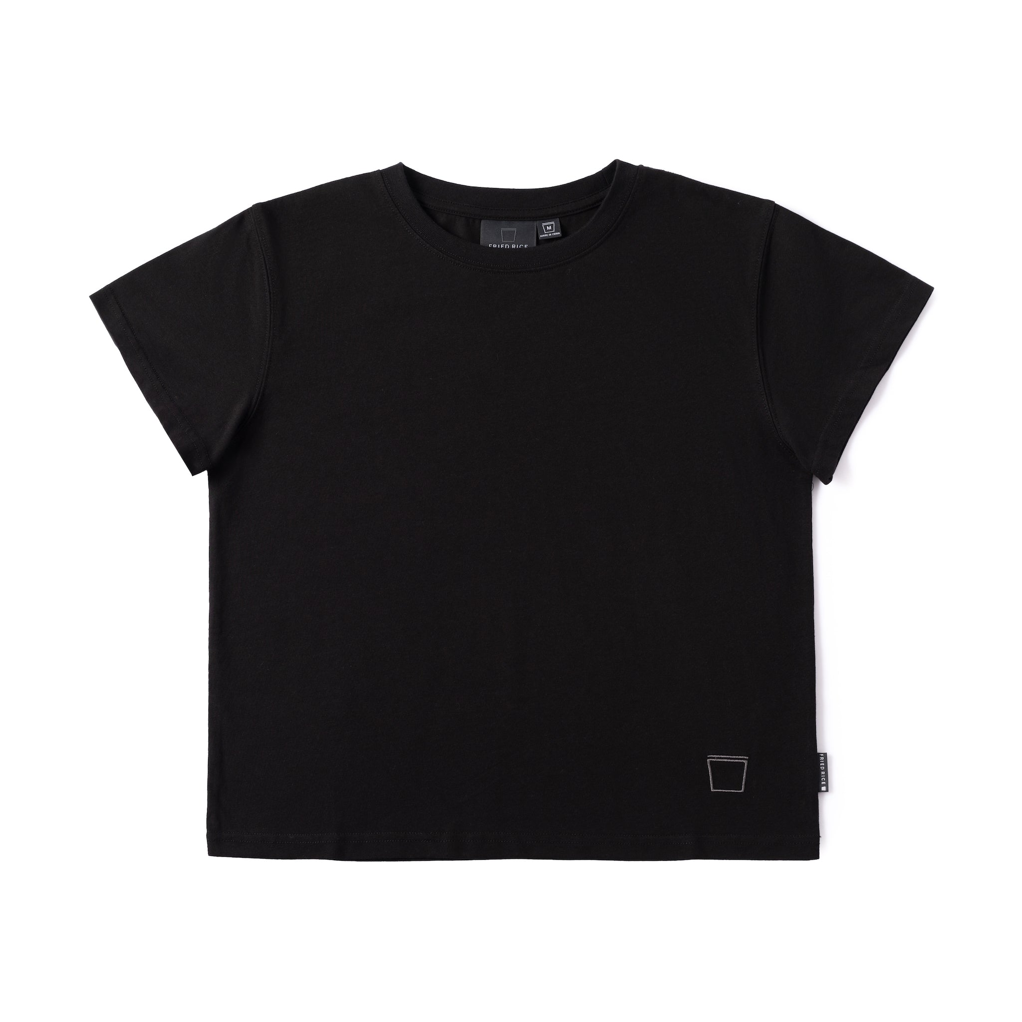 Embroidered Baby Tee - Black – FRIED RICE SHOP