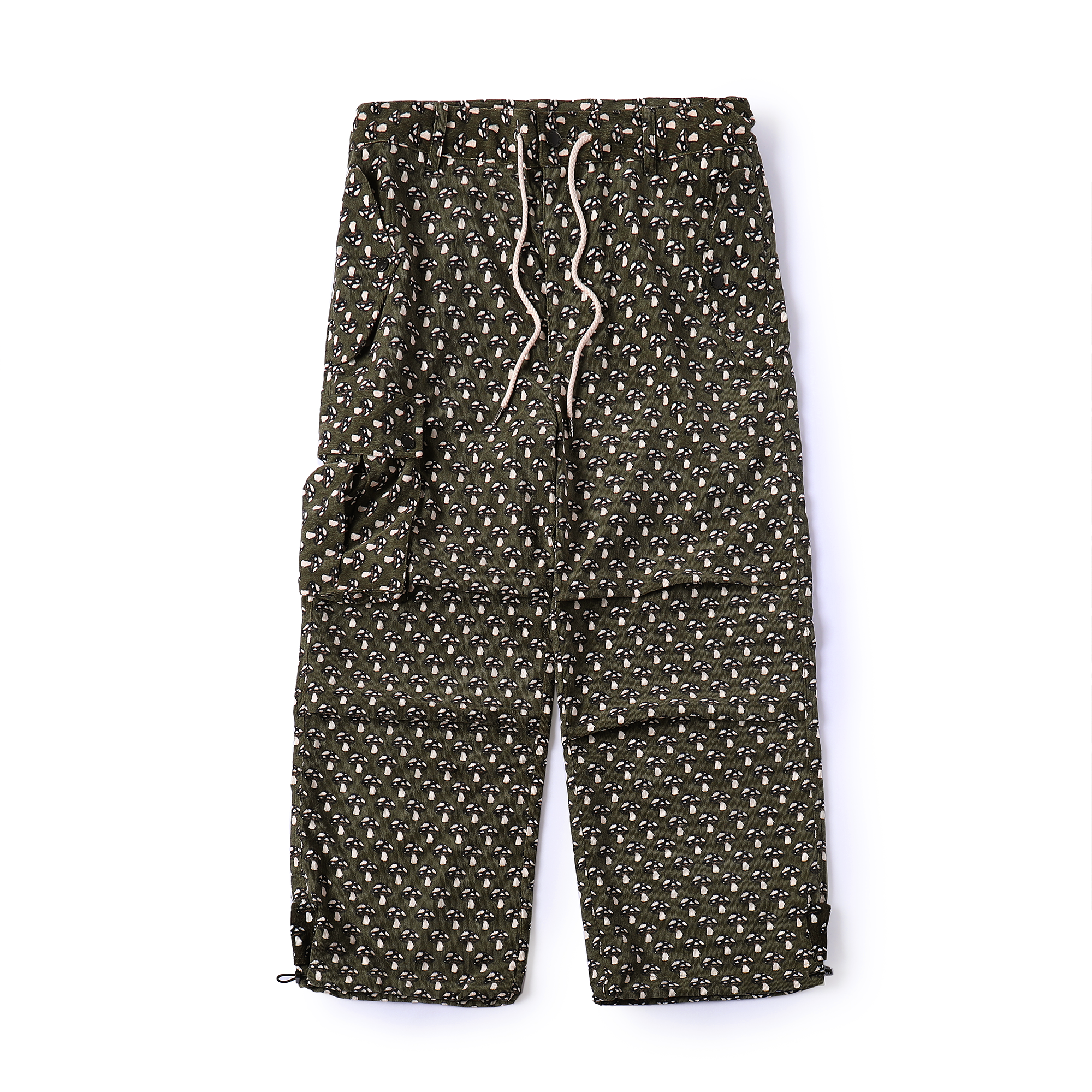 ★2025SS新作★XTONZ★SPIRAL MUSHROOM TWEED BERMUDA PANTS Mushroom Pattern Pants – FRIED RICE SHOP