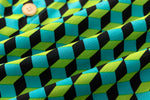 Pony Collar Shirt - Green Geometric