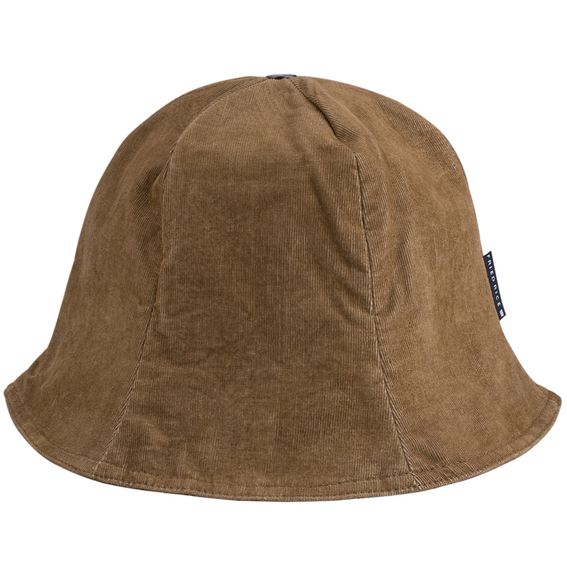 Corduroy Lampshade Hat - Brown