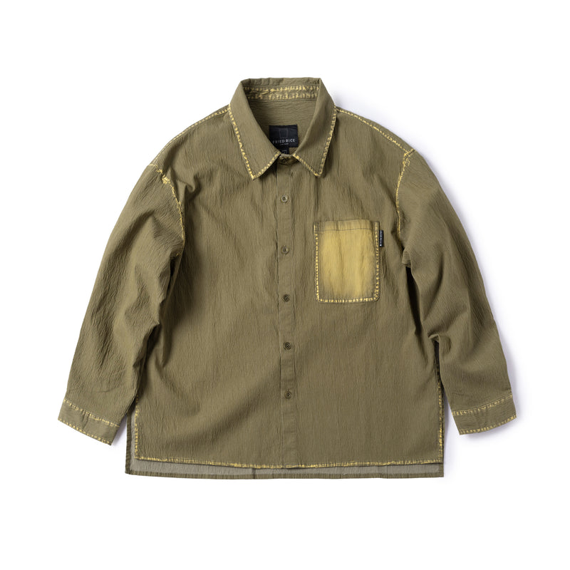 Sun Faded Button Up - Olive