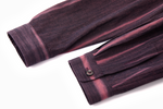 Vertical Stripe Button Up – Deep Burgundy & Rose, Relaxed Fit
