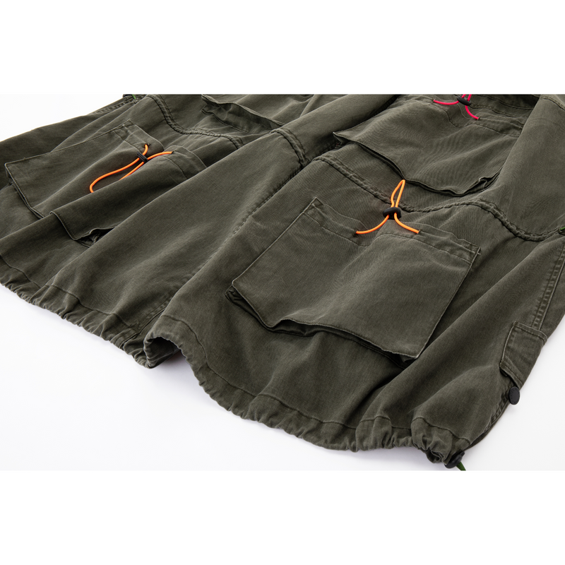 Color Pop Pull-Tie Cargo Skirt