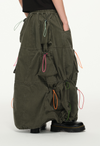 Color Pop Pull-Tie Cargo Skirt
