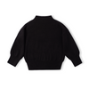 Cropped Knit Top – Open-Side Cut Pullover Midnight