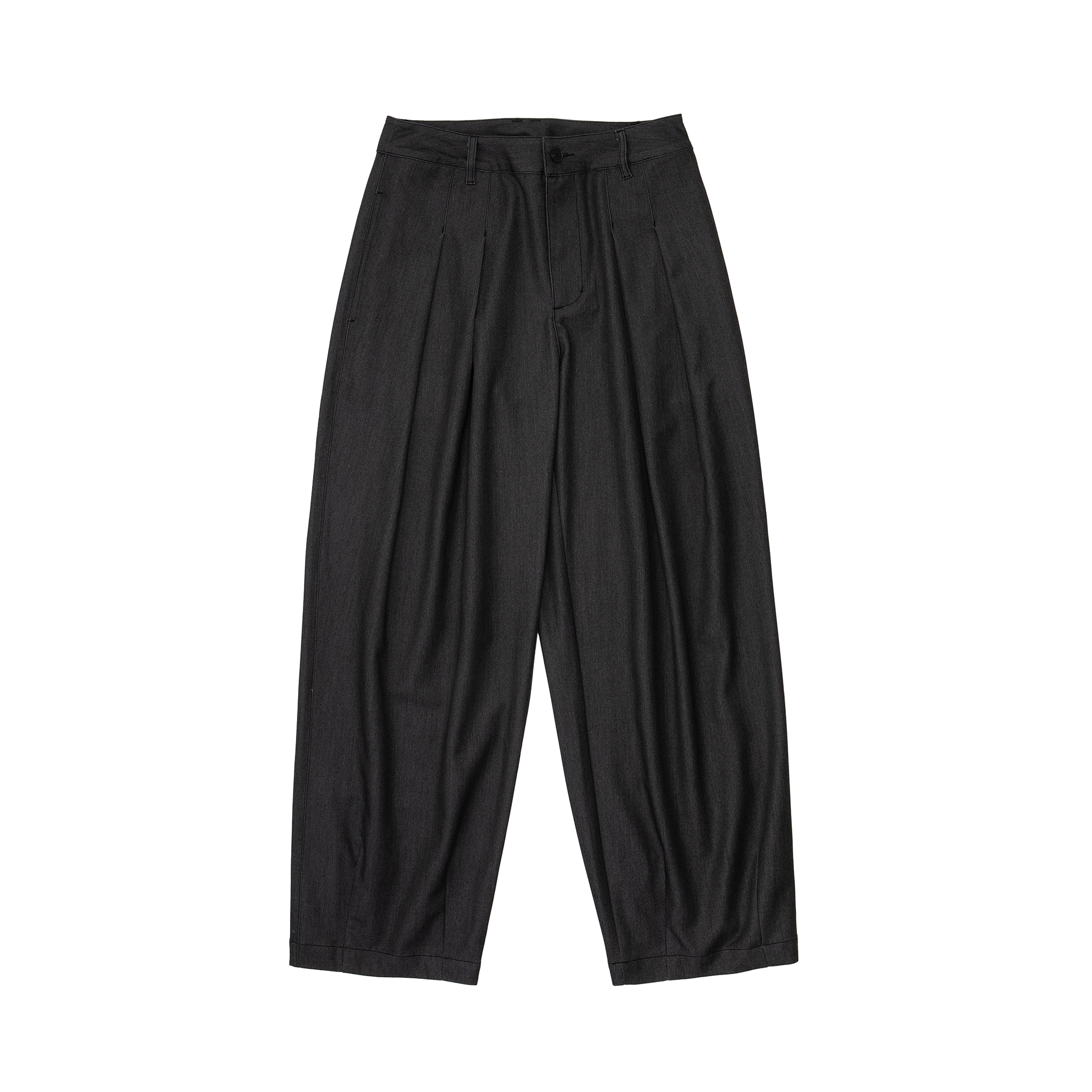 Contour Pleated Trousers – Sable Grey, Relaxed Fit – FRIED RICE SHOP