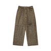 Kota Light Denim Sash Belt Pants – Subtle Washed Brown Camo
