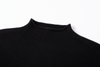 Cropped Knit Top – Open-Side Cut Pullover Midnight