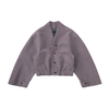 Haori-Inspired Bomber Jacket - Lilac