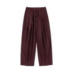 Contour Pleated Trousers – Oxblood, Relaxed Fit