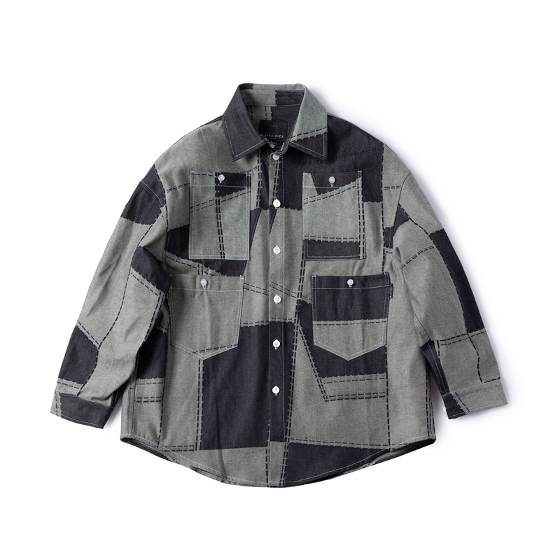 Denim Patchwork Overshirt