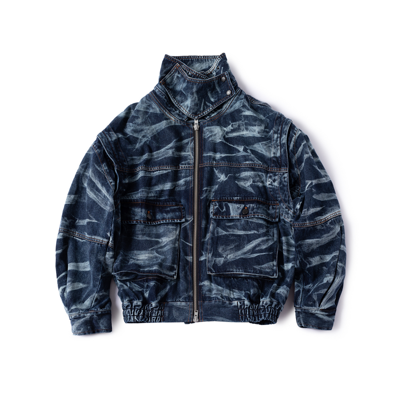 Uptown Convertible Denim Jacket - Blue