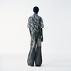 Tropicana Sheer Cropped Button Up