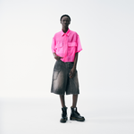 Candy Wrap Sheer Cropped Button Up