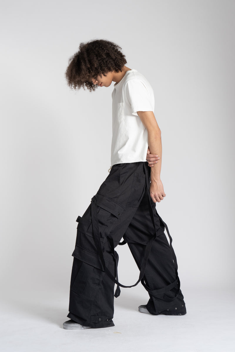 Fried Rice NYC Black Strap Cargo Pants