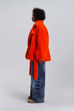 Faux Fur Trapper Jacket - Orange