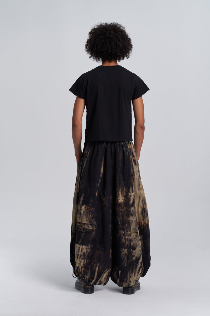 Wide Leg Yemi Pants - Wring Dye Black