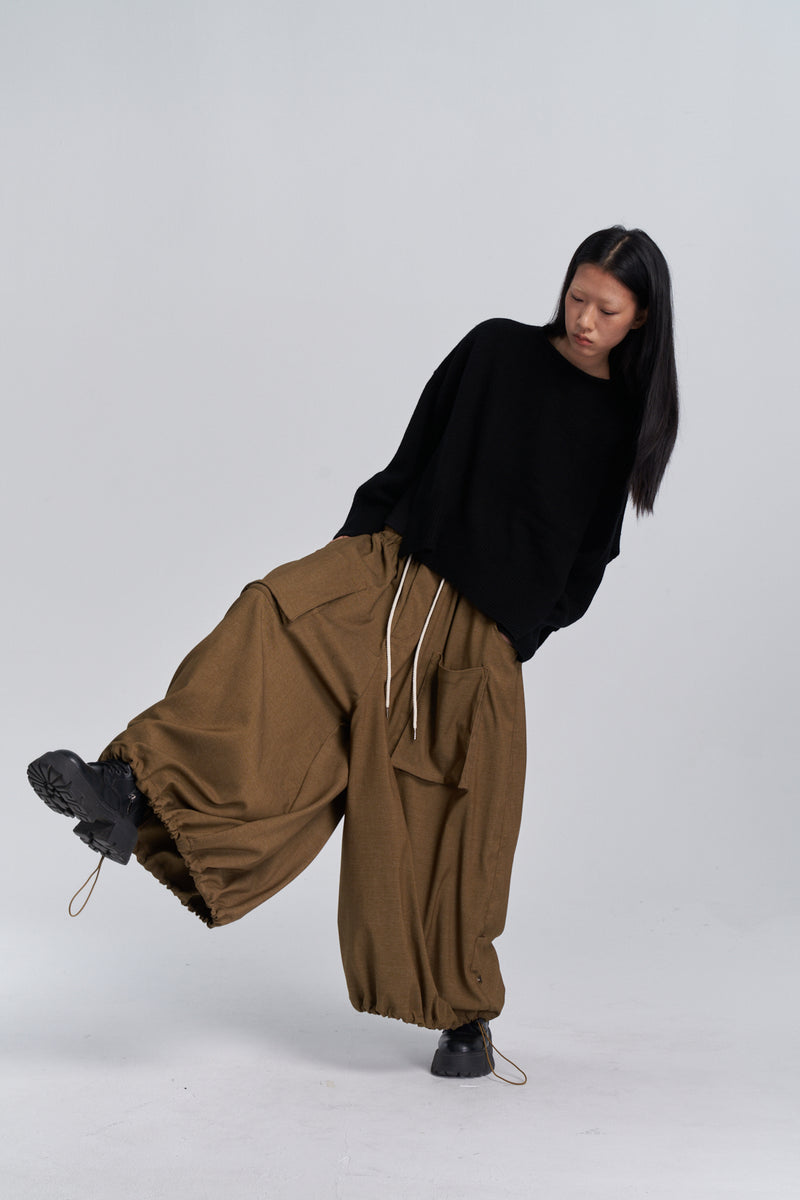 Wide Leg Yemi Pants - Coffee