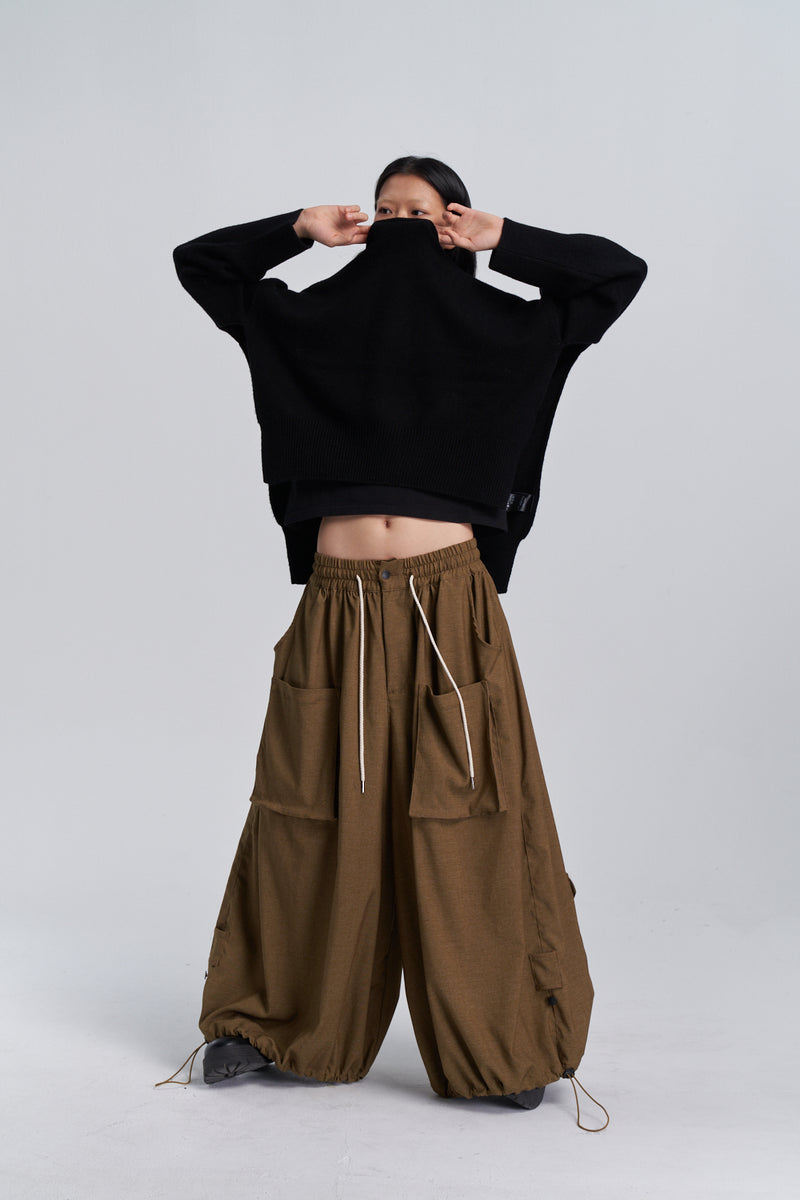 Wide Leg Yemi Pants - Coffee