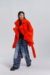 Faux Fur Trapper Jacket - Orange