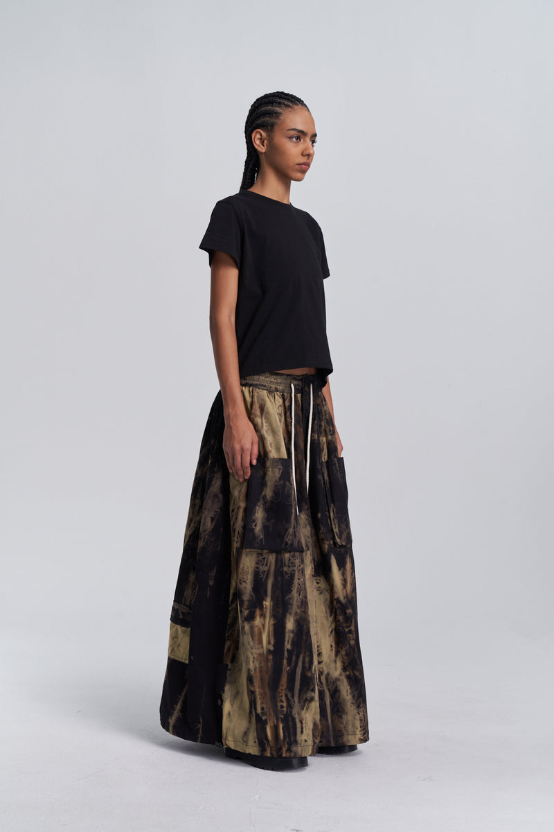 Wide Leg Yemi Pants - Wring Dye Black