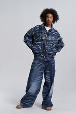 Uptown Convertible Denim Jacket - Blue