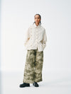 Asymmetrical Split Button Up - Creme