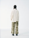Asymmetrical Split Button Up - Creme