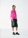 Candy Wrap Sheer Cropped Button Up