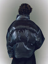 Iridescent Puffer Jacket – Midnight Blue