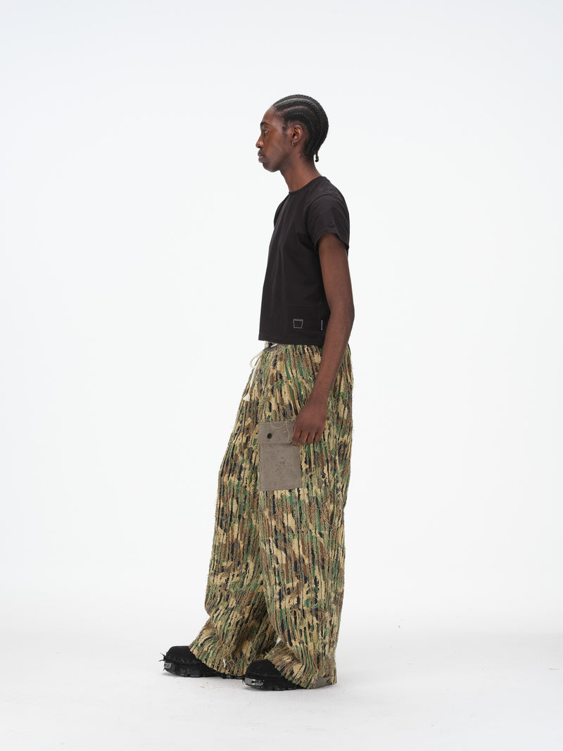 Shredded Wide Leg Pants - Deconstructed Camo – FRIED RICE SHOP