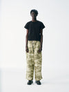 Pleated Wide Leg Pants - Camo