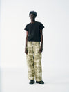 Pleated Wide Leg Pants - Camo