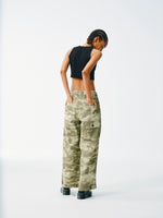 Pleated Wide Leg Pants - Camo