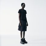 Check Pattern Cargo Shorts – Black Grid, Relaxed Fit