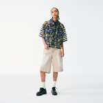 Tropicana Sheer Cropped Button Up