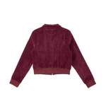 Velour Tracksuit Top – Deep Rouge
