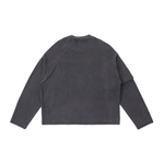 Asymmetric Sleeve Crewneck – Graphite