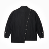 Asymmetrical Split Button Up - Midnight