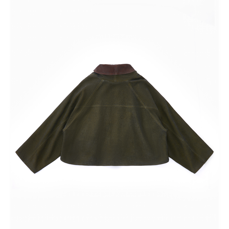 Reversible Dolman Coat – Olive & Brown – FRIED RICE SHOP