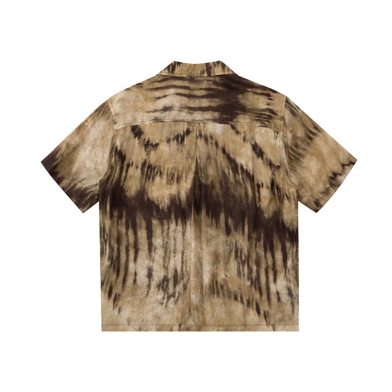 Shibori Dye Camp Collar Shirt - Brown – FRIED RICE SHOP