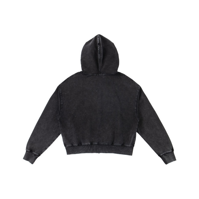 FRIED RICE Beaded Logo Double Zip Hoodie – FRIED RICE SHOP
