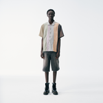 Wave Panel Short Sleeve Shirt – Earth Tone Mix