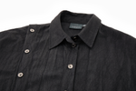 Asymmetrical Split Button Up - Midnight