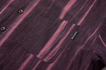 Vertical Stripe Button Up – Deep Burgundy & Rose, Relaxed Fit
