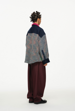 Color-Block Pocket Shirt – Magenta, Green & Mustard