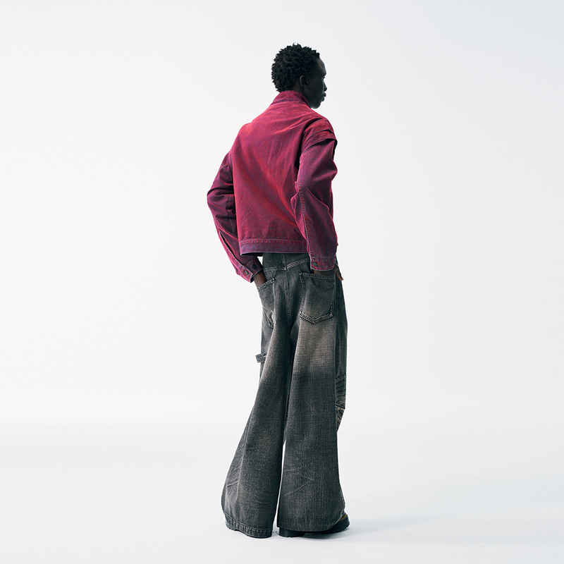 Oil Slick Iridescent Convertible Moto Jacket