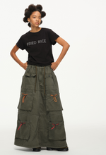 Color Pop Pull-Tie Cargo Skirt