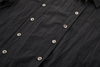 Asymmetrical Split Button Up - Midnight