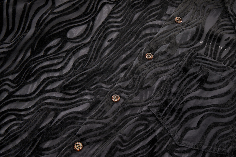 Black textured fabric with buttons